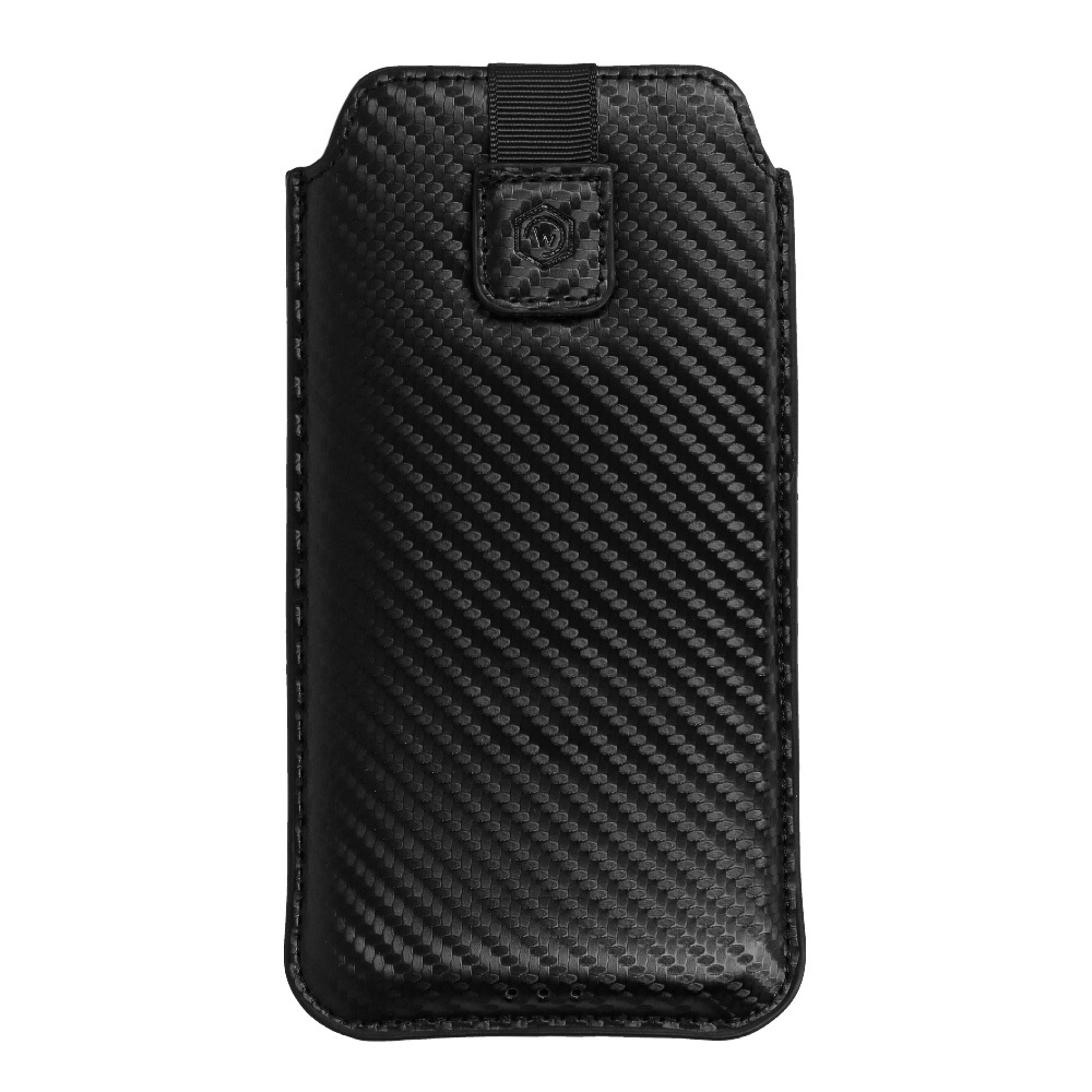 Wonder Carbon bújtatós tok Nokia 105 2019 / 150 / 216 (Fekete) – S méret