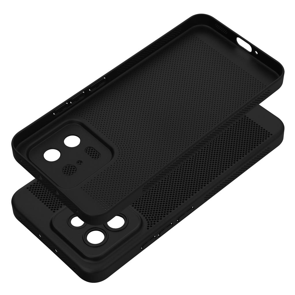 Xiaomi 13 Breezy lyukacsos műanyag hátlap tok (Fekete)