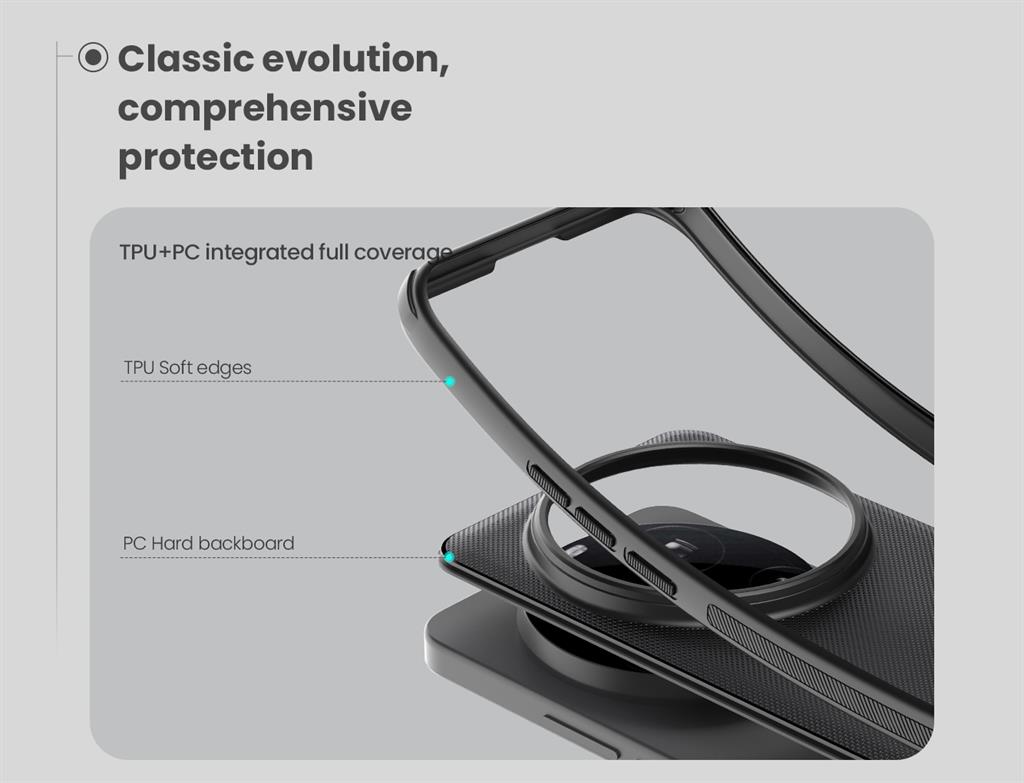 Xiaomi 15 Ultra Nillkin Frosted Shield Pro hátlap tok (Fekete)