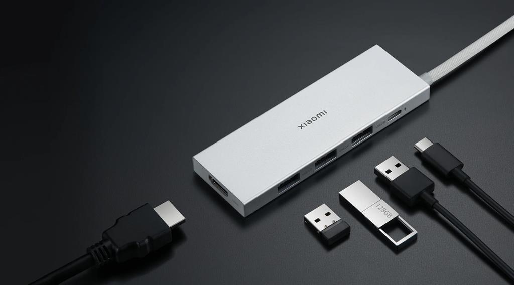 Xiaomi 5 az 1-ben Type-C elosztó hub (Szürke)