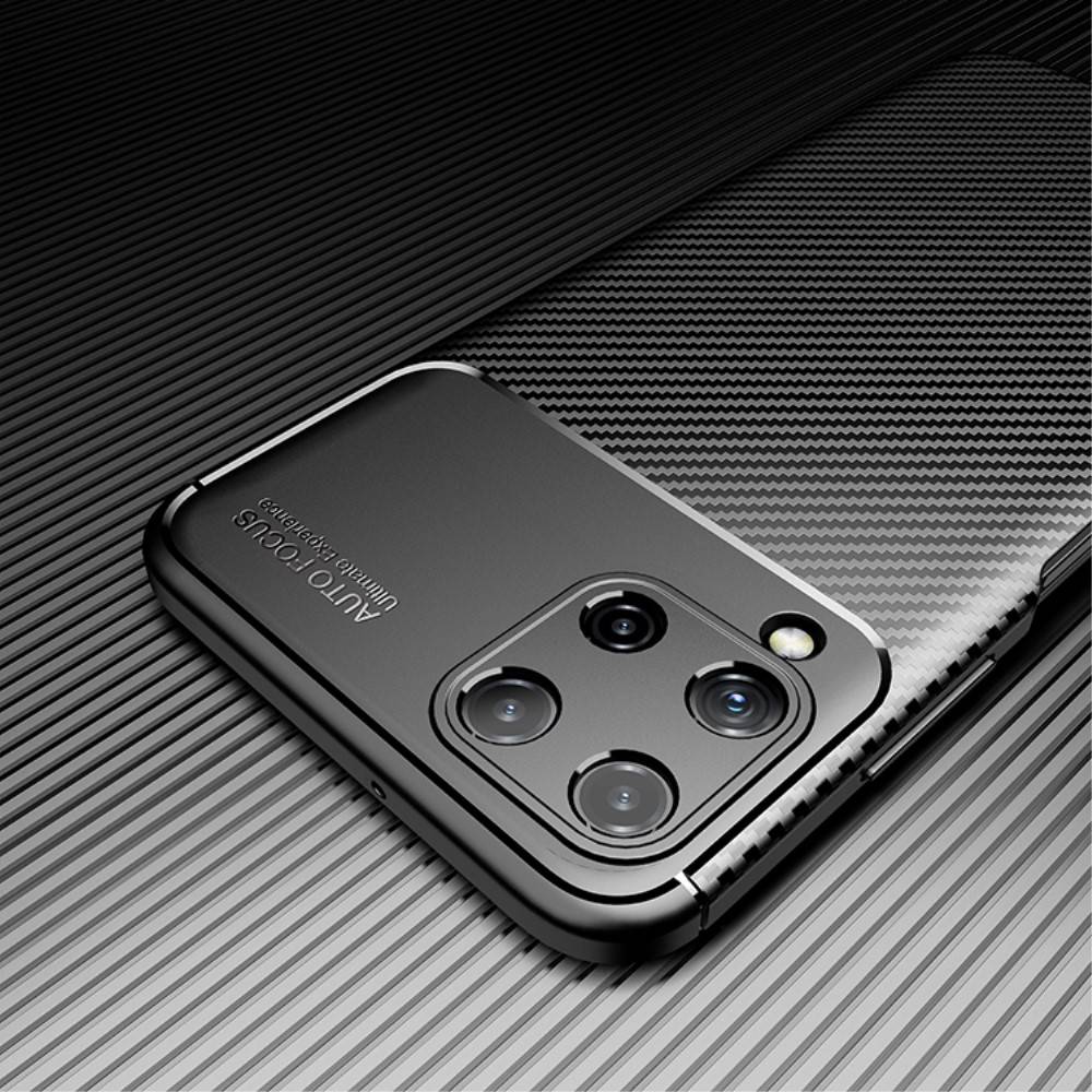 Xiaomi Mi 11 5G carbon fiber szilikon hátlap tok, (Fekete) 8