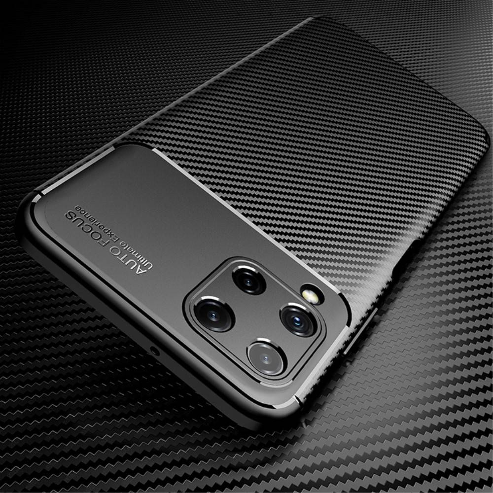 Xiaomi Mi 11 5G carbon fiber szilikon hátlap tok, (Fekete) 11