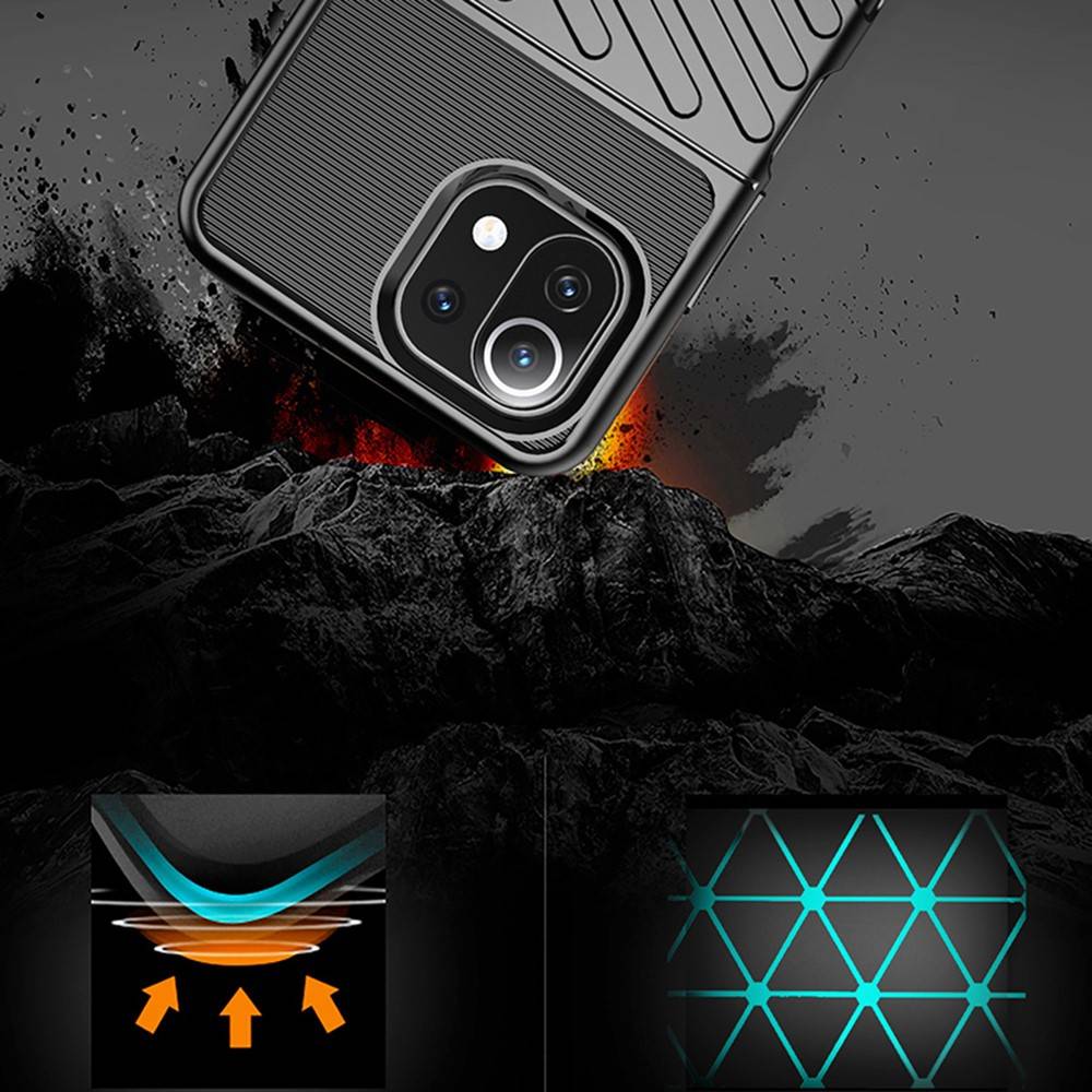 Xiaomi Mi 11 5G thunder hátlap tok, (Fekete) 4