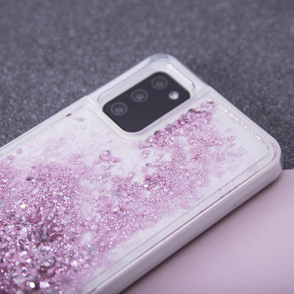 Xiaomi Redmi 10 / Redmi 10 2022 folyékony glitter hátlap tok (Lila)