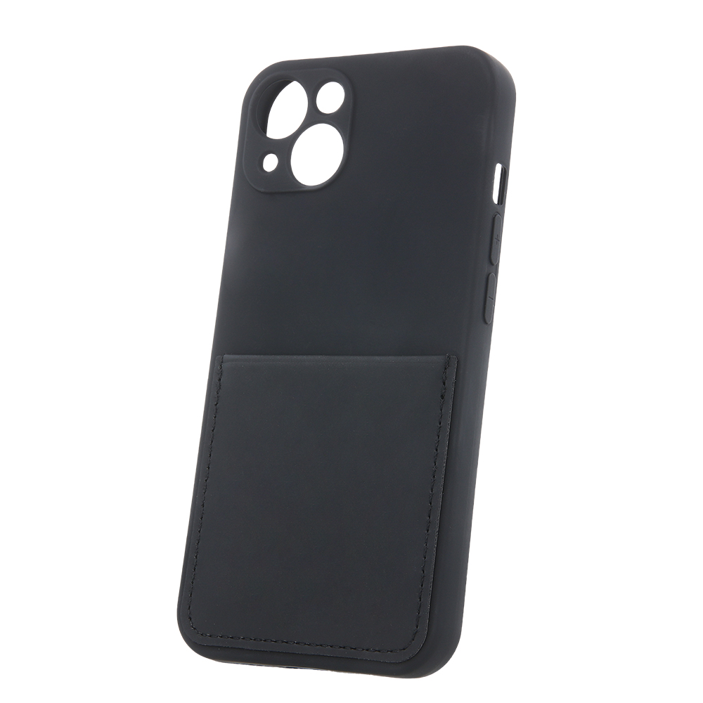 Xiaomi Redmi 10C kártyatartós szilikon hátlap tok (Fekete)
