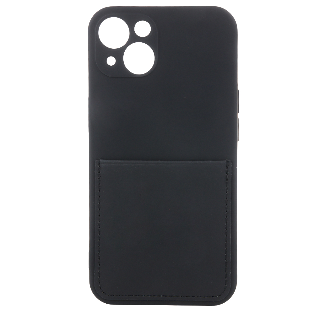 Xiaomi Redmi 10C kártyatartós szilikon hátlap tok (Fekete)