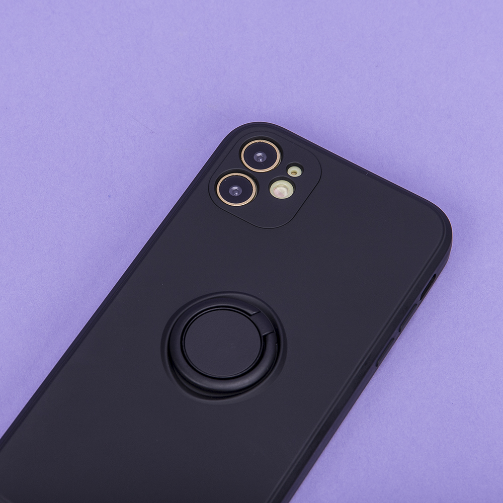 Xiaomi Redmi 12C / Redmi 11A finger grip szilikon hátlap tok (Fekete)