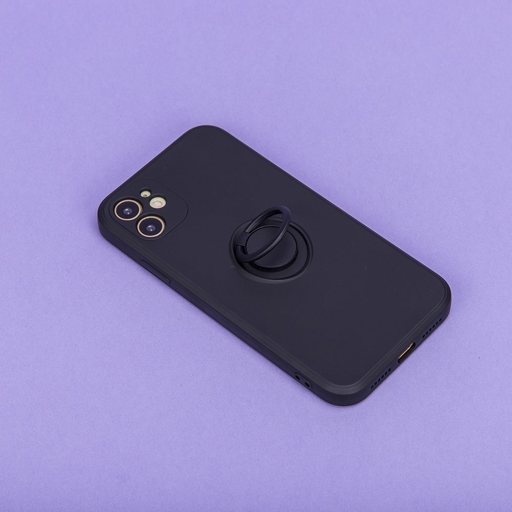 Xiaomi Redmi 12C / Redmi 11A finger grip szilikon hátlap tok (Fekete)