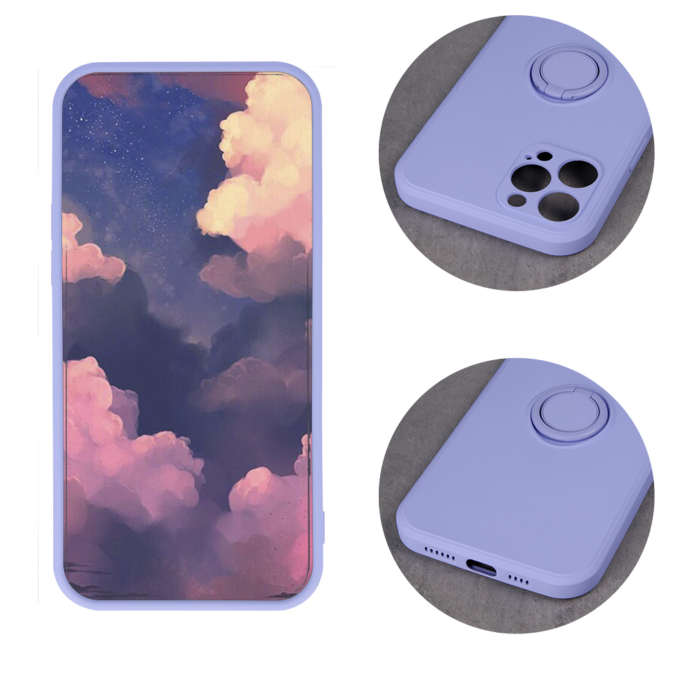 Xiaomi Redmi 12C / Redmi 11A finger grip szilikon hátlap tok (Lila)