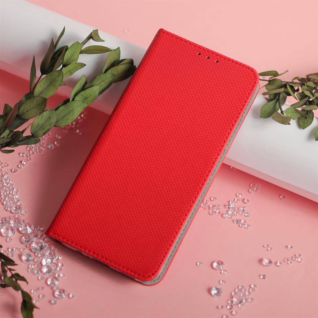 Xiaomi Redmi 12C / Redmi 11A smart magnet mágneses notesz tok (Piros)