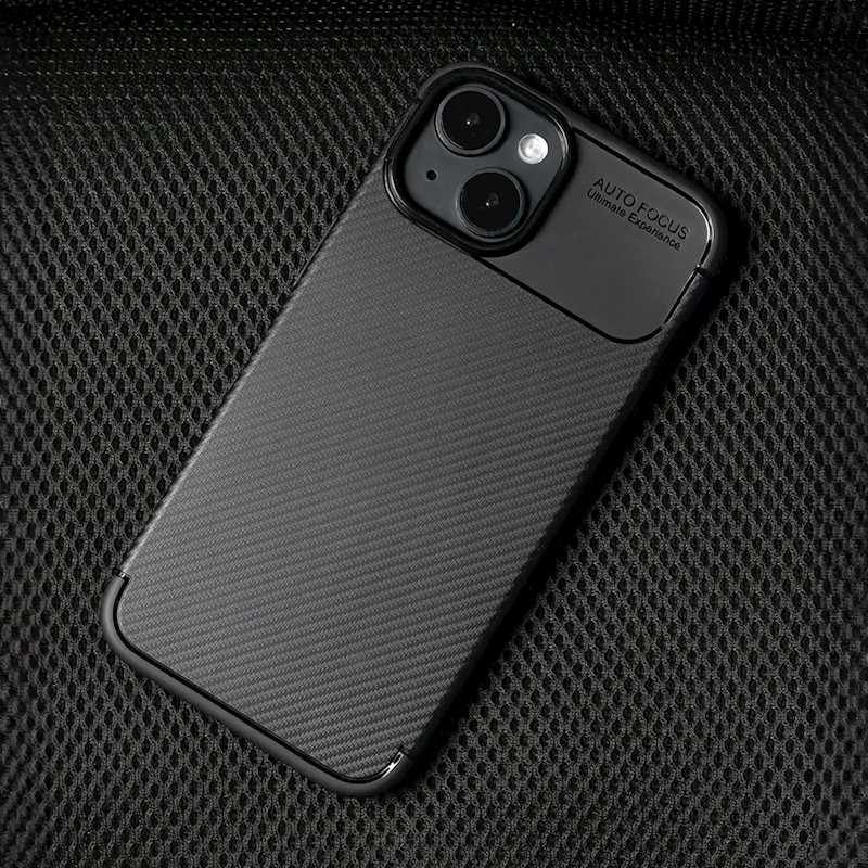 Xiaomi Redmi 13C carbon fiber szilikon hátlap tok (Fekete)