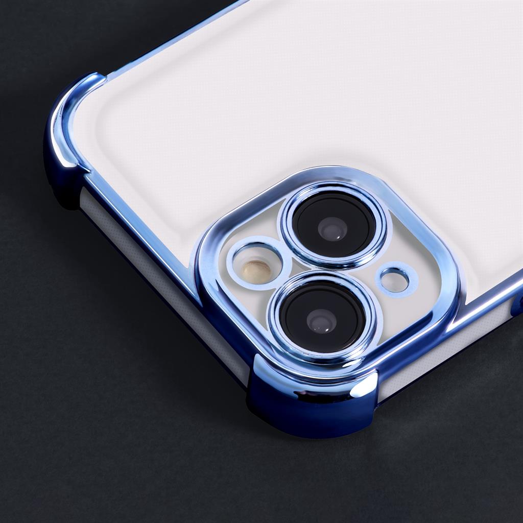 Xiaomi Redmi 14C 4G & Redmi 14C 5G & Redmi A4 & POCO C76 Anti shock chrome hátlap tok (Kék)