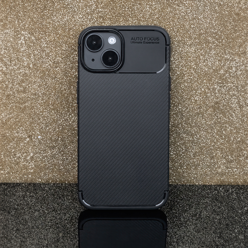 Xiaomi Redmi 14C carbon fiber szilikon hátlap tok (Fekete)