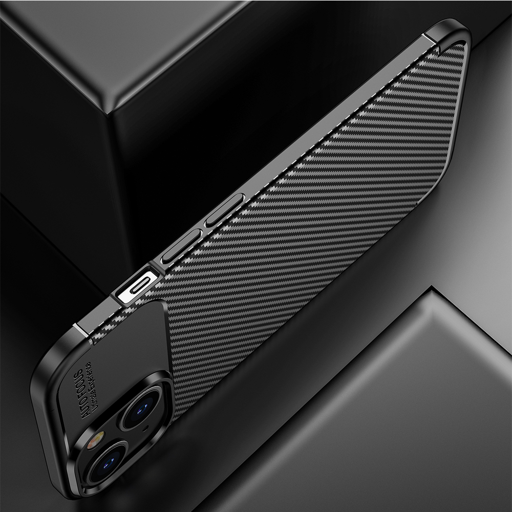 Xiaomi Redmi 14C carbon fiber szilikon hátlap tok (Fekete)