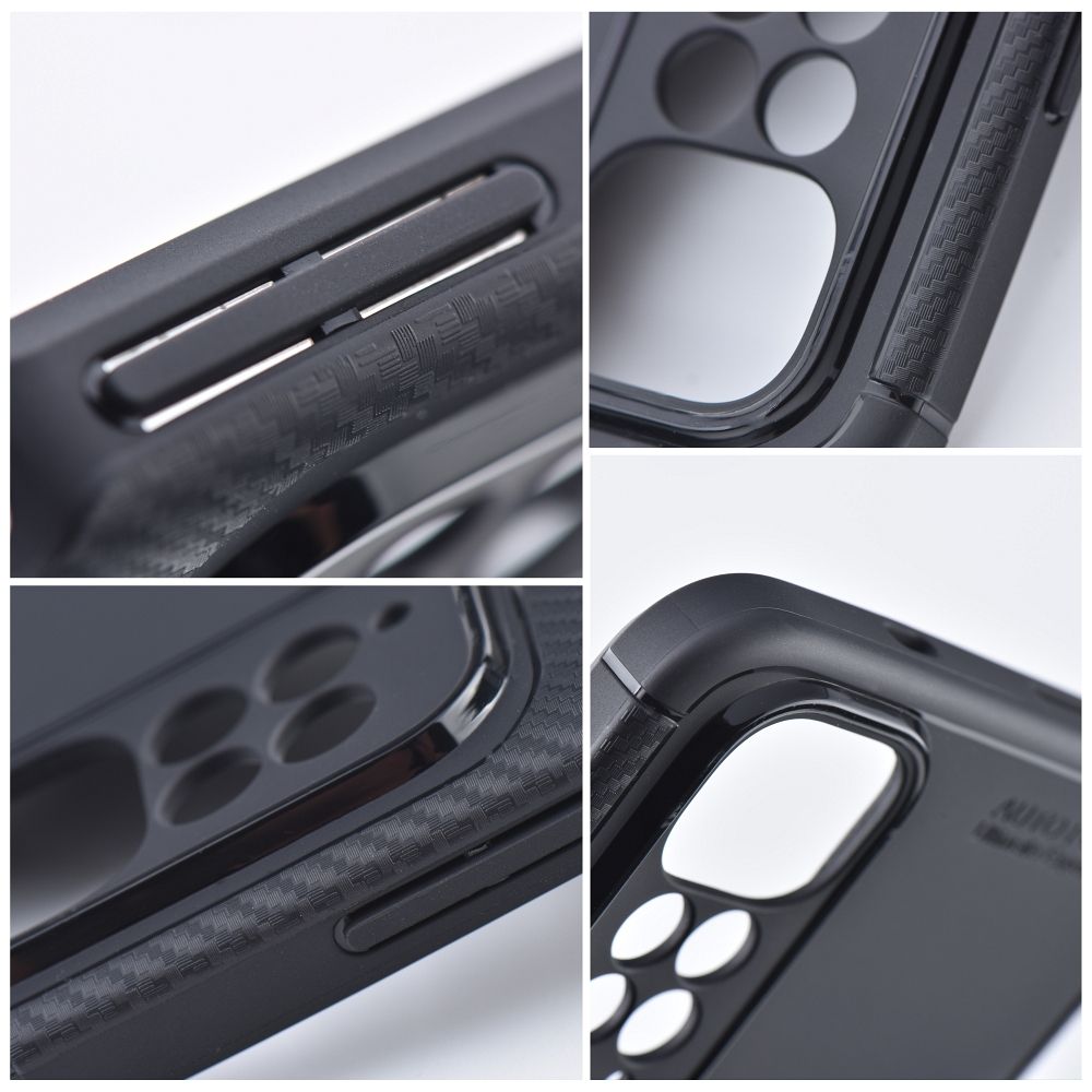 Xiaomi Redmi 15C carbon fiber szilikon hátlap tok (Fekete)