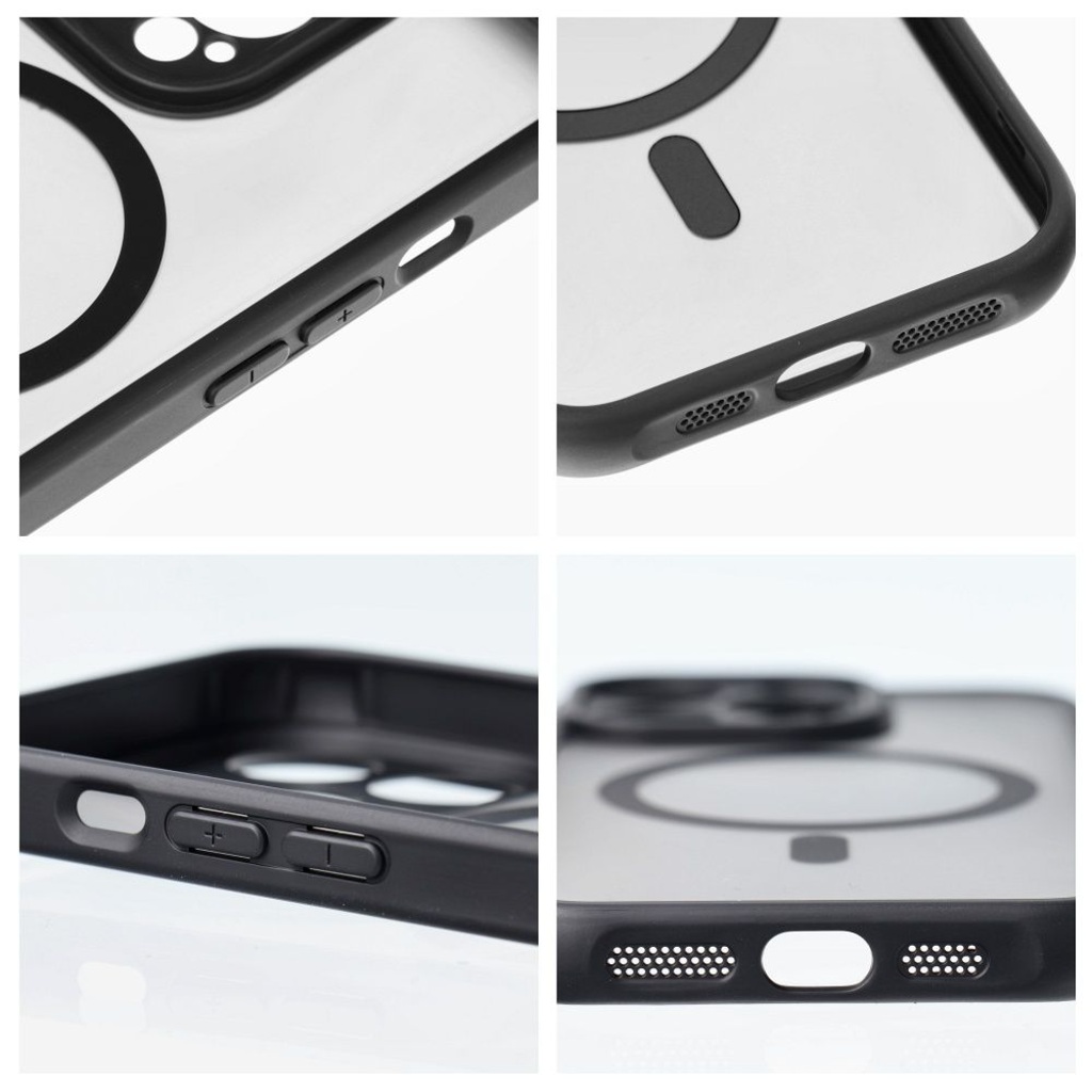 Xiaomi Redmi 15C Full matte mag magsafe hátlap tok (Fekete)