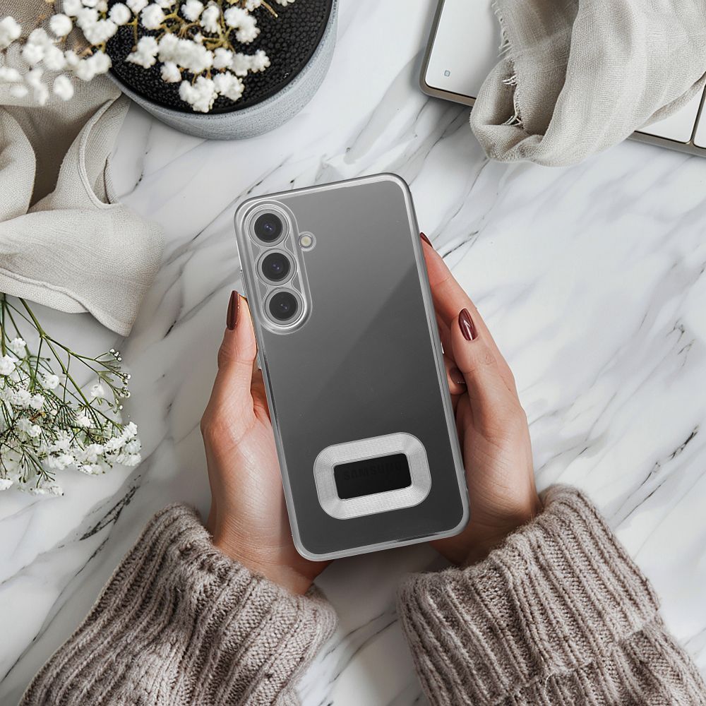 Xiaomi Redmi A3 GLAM szilikon hátlap tok (Ezüst)