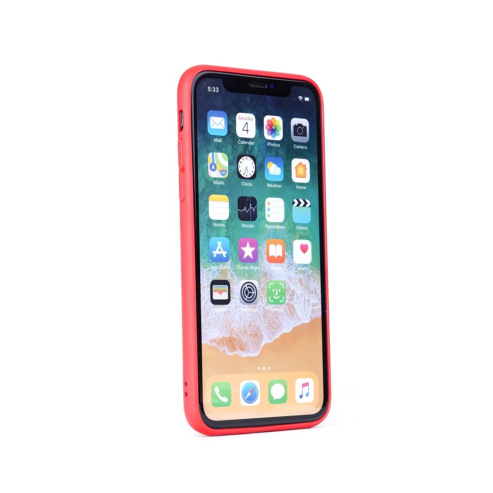 Xiaomi Redmi Note 10 4G/Redmi Note 10S liquid silicone mágneses autós tartó kompatibilis hátlap tok, (Piros) 0
