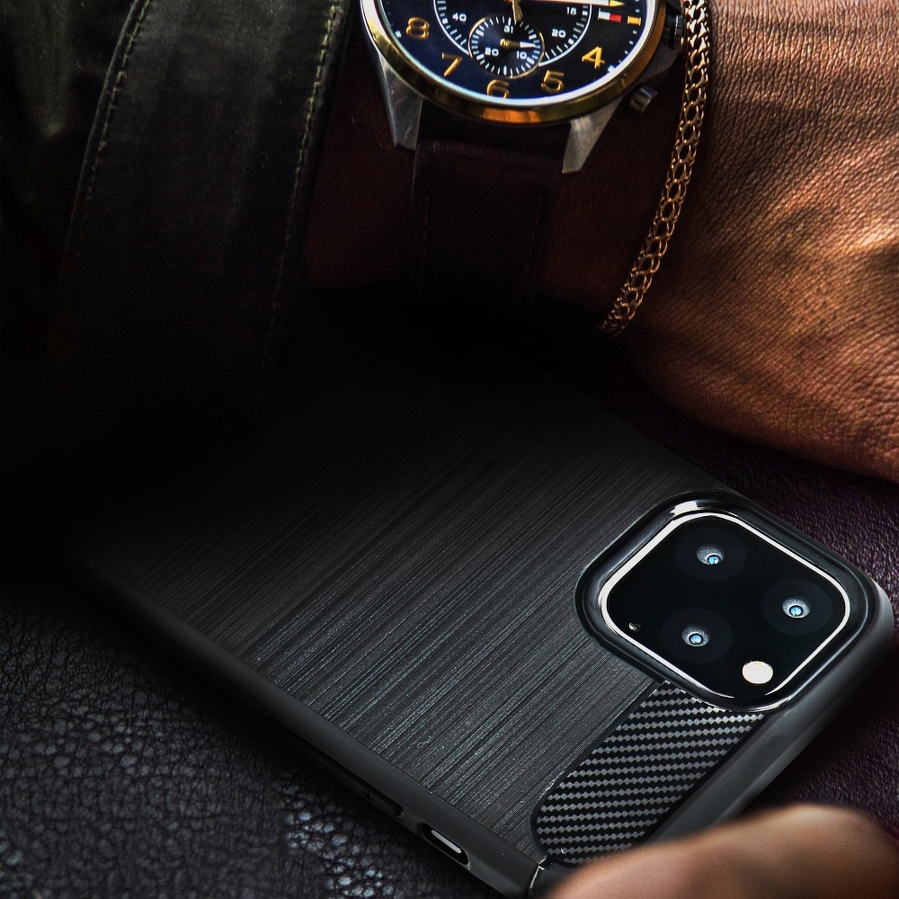 Xiaomi Redmi Note 10/Redmi Note 10S forcell carbon hátlap tok, (Fekete) 0