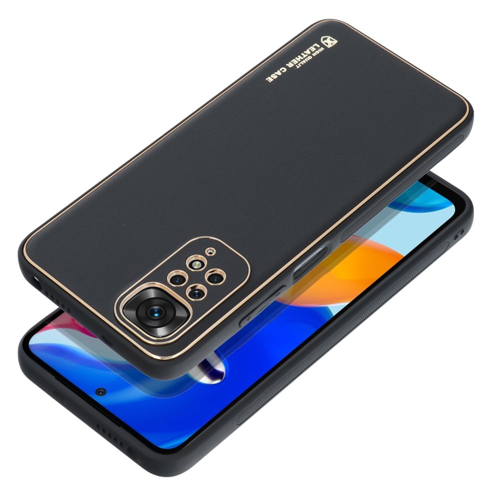 Xiaomi Redmi Note 11 4G/Redmi Note 11S 4G Forcell bőr hátlap tok, (Fekete) 0
