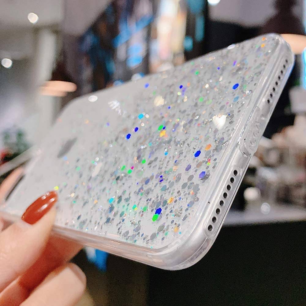 Xiaomi Redmi Note 11 4G/Redmi Note 11S 4G sequins glue glitter csillogós szilikon hátlap tok (Átlátszó) 3