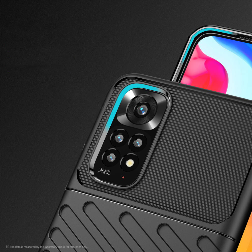 Xiaomi Redmi Note 11 4G/Redmi Note 11S 4G thunder hátlap tok, (Fekete) 2