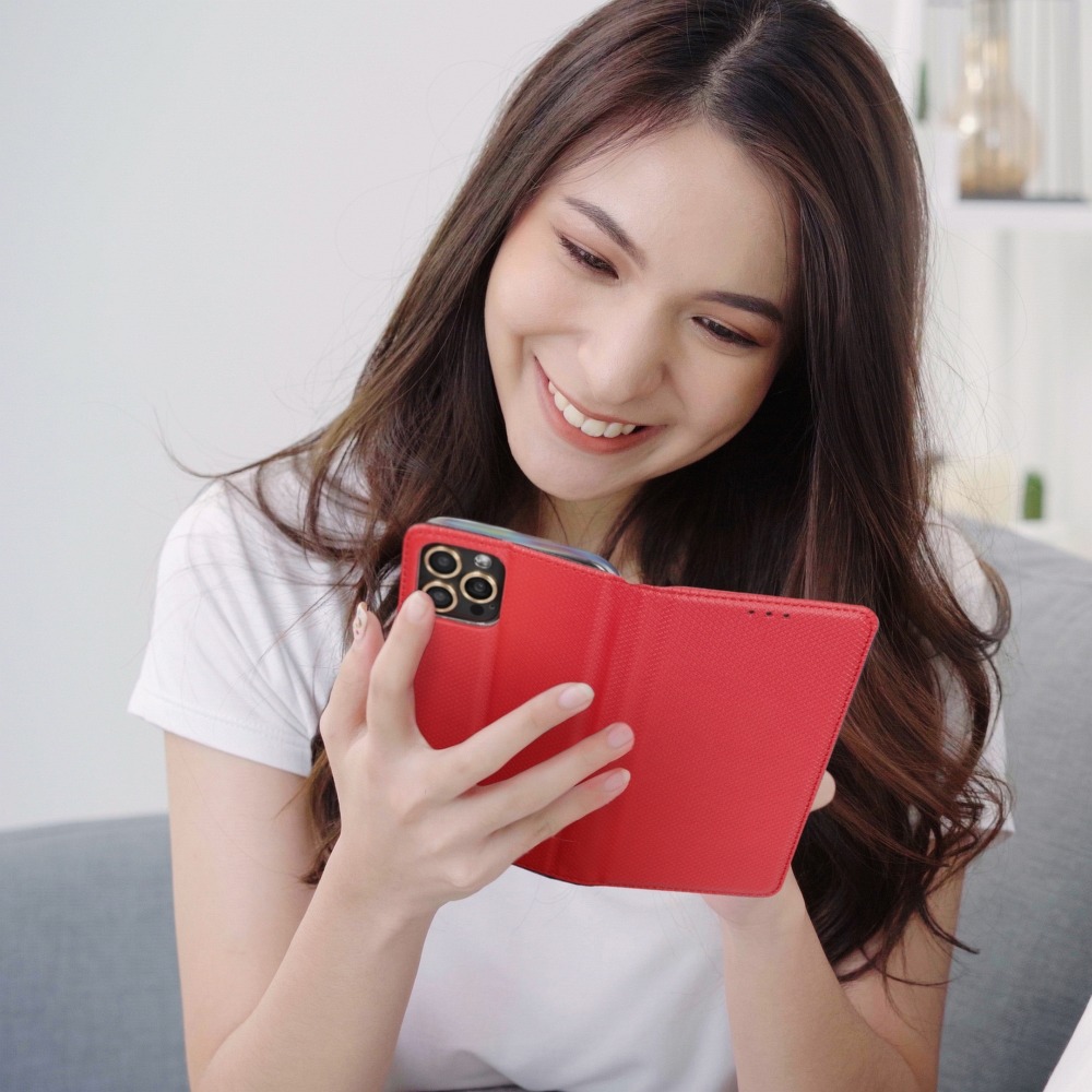 Xiaomi Redmi Note 11 Pro 4G/Redmi Note 11 Pro 5G smart book mágneses notesz tok (Piros) 0