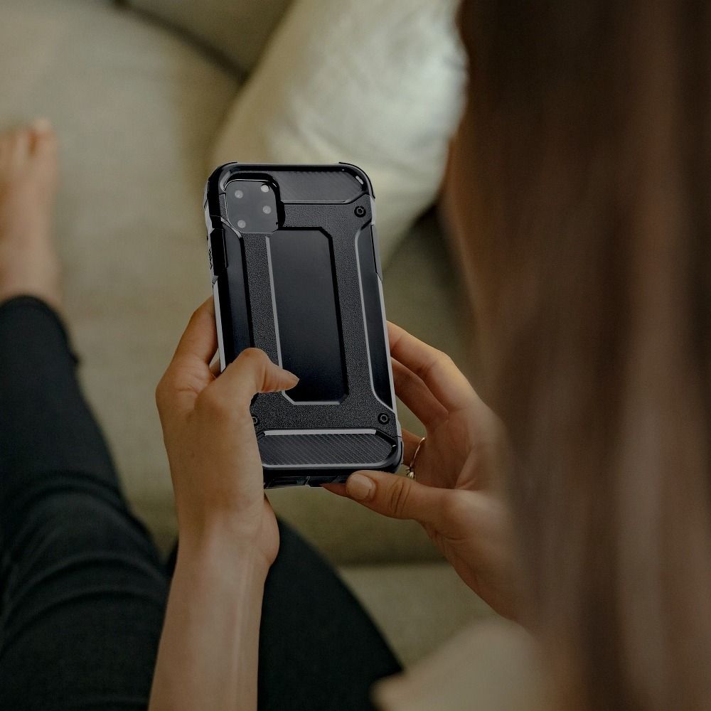 Xiaomi Redmi Note 11S 5G / Redmi Note 11T 5G / Poco M4 Pro 5G armor ütésálló hátlap tok (Fekete)