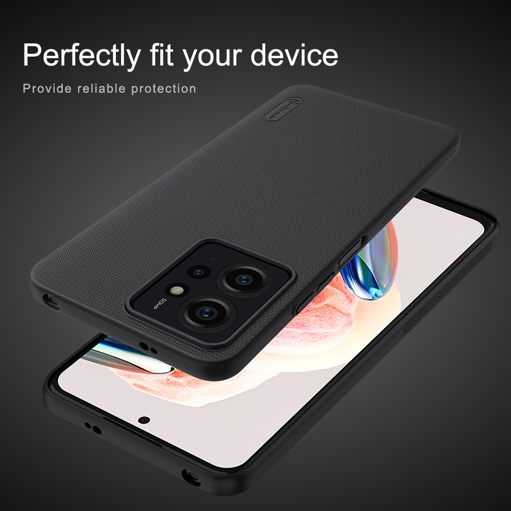 Xiaomi Redmi Note 12 4G Nillkin Super frosted strapabíró hátlap tok (Fekete) 1
