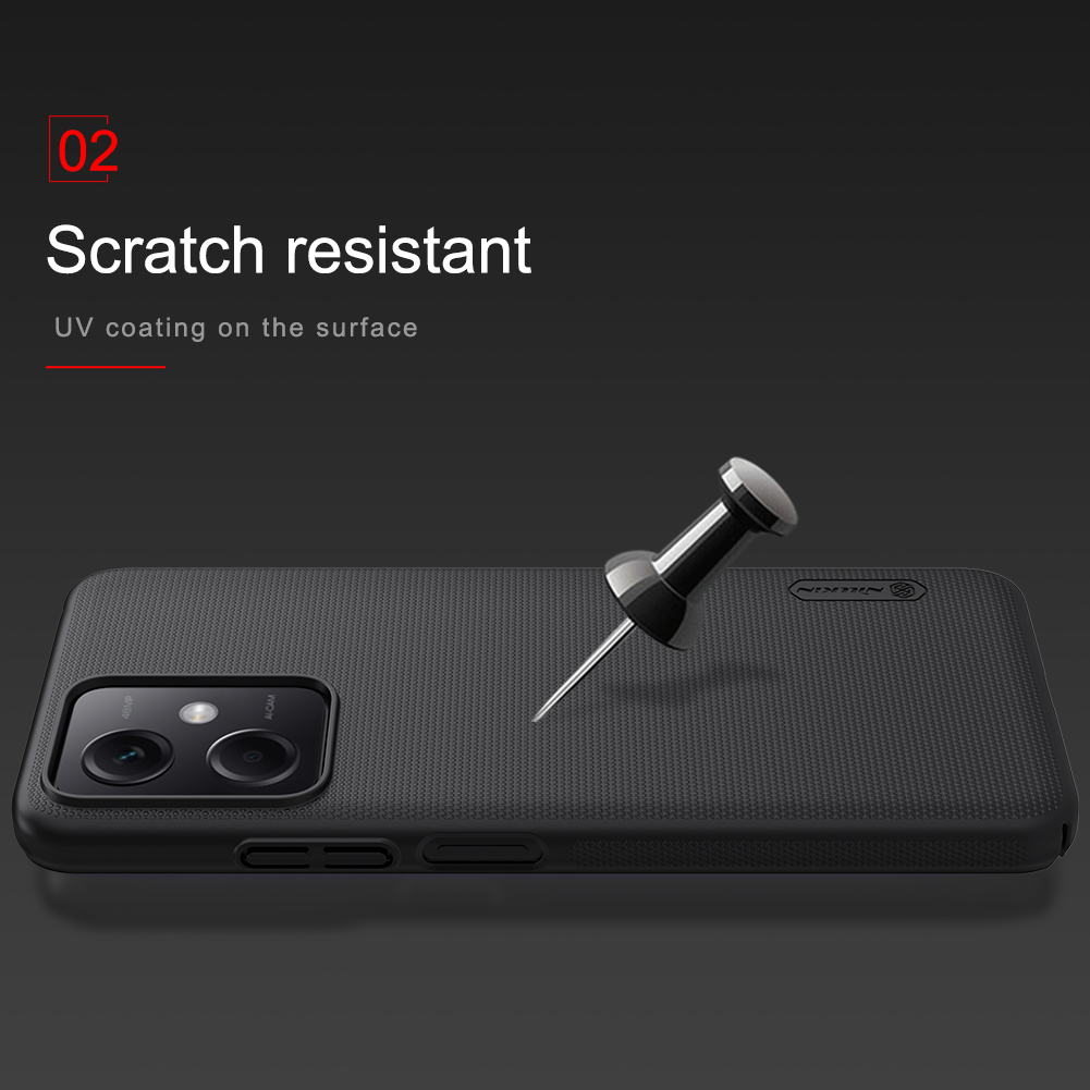 Xiaomi Redmi Note 12 5G / Poco X5 5G Nillkin Super frosted strapabíró hátlap tok (Fekete)
