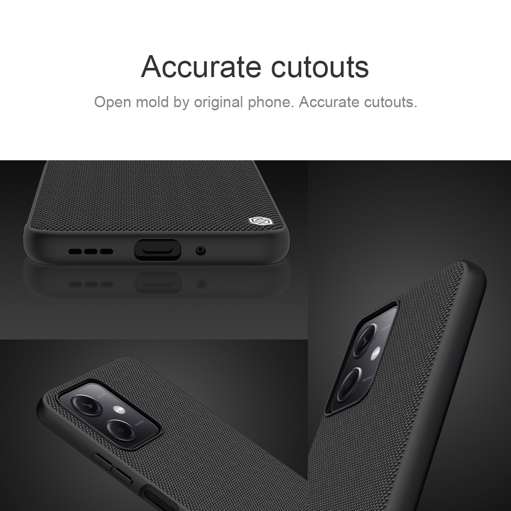 Xiaomi Redmi Note 12 5G / Poco X5 5G Nillkin textured hátlap tok (Fekete)