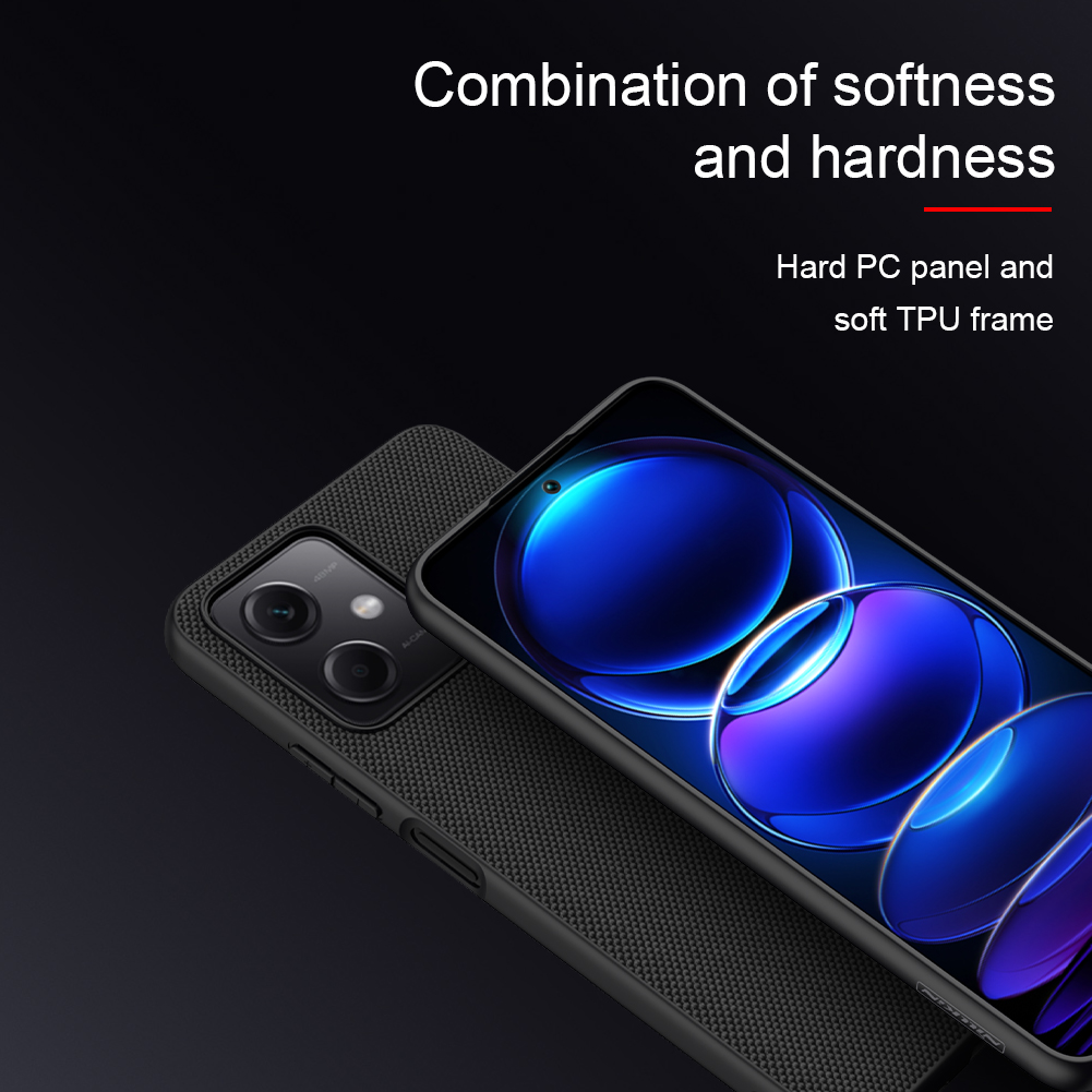 Xiaomi Redmi Note 12 5G / Poco X5 5G Nillkin textured hátlap tok (Fekete)