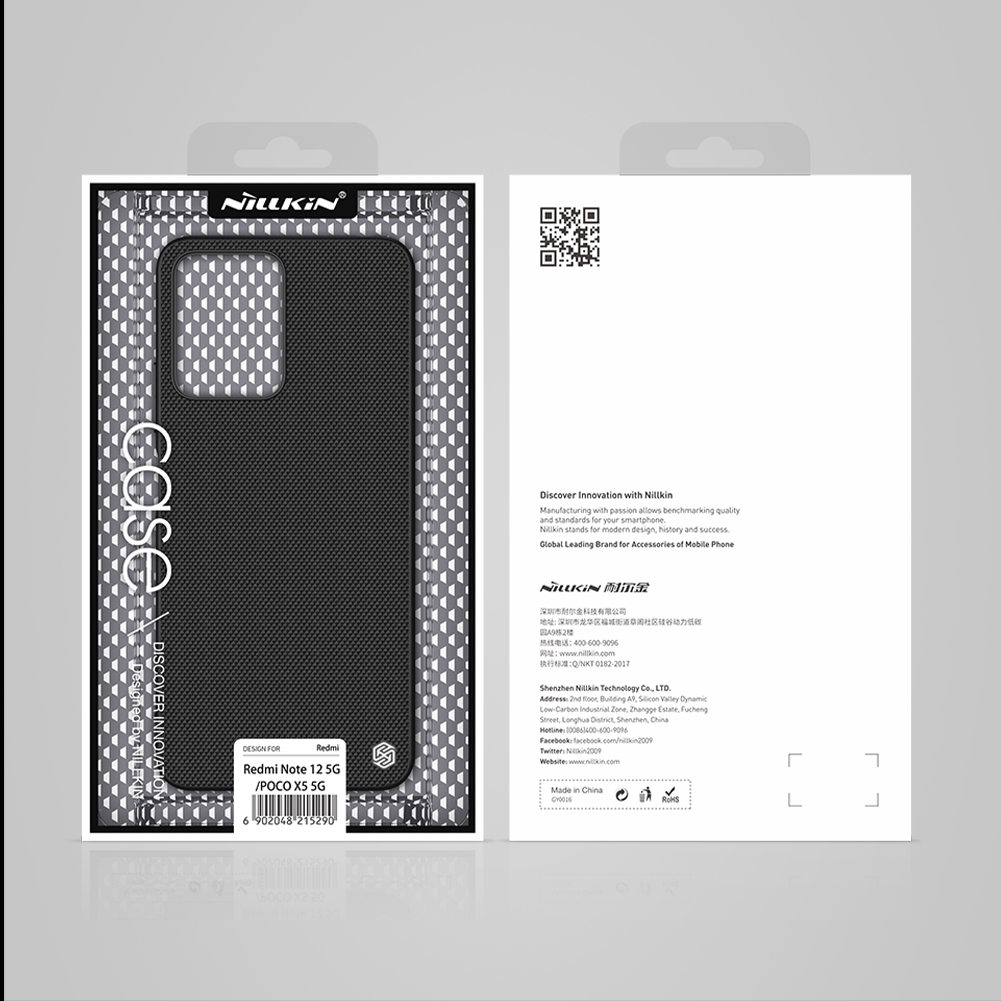 Xiaomi Redmi Note 12 5G / Poco X5 5G Nillkin textured hátlap tok (Fekete)