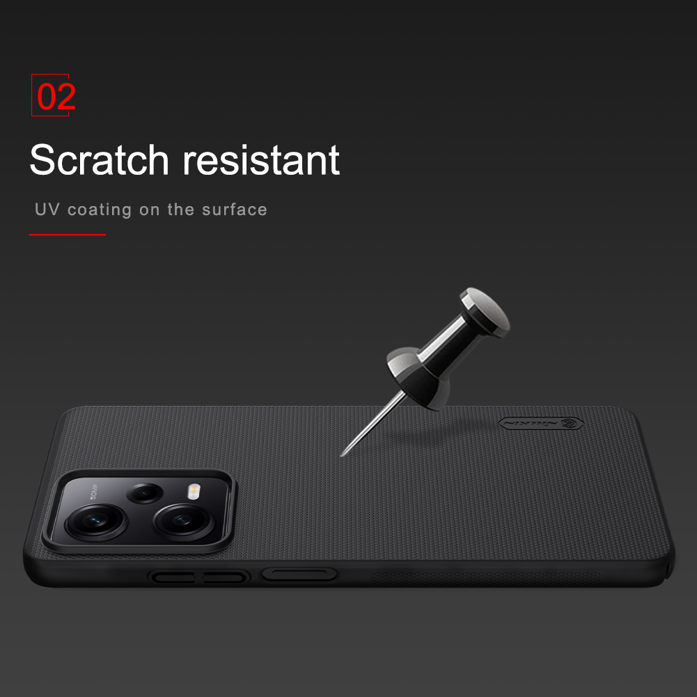 Xiaomi Redmi Note 12 Pro 5G / Poco X5 Pro 5G Nillkin Super frosted strapabíró hátlap tok (Fekete) 0