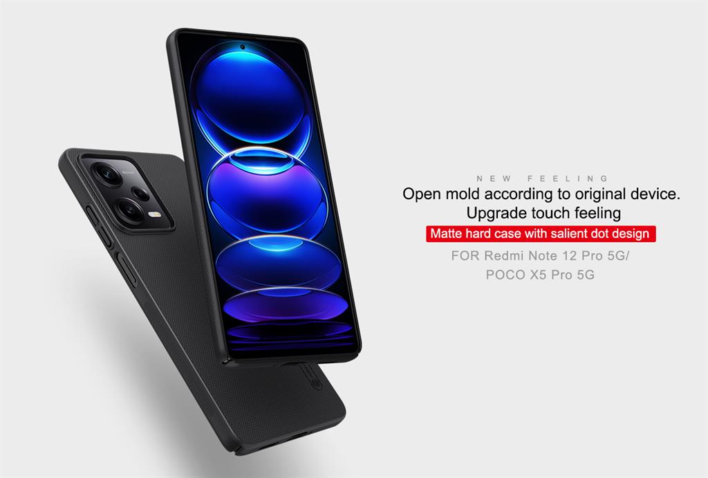 Xiaomi Redmi Note 12 Pro 5G / Poco X5 Pro 5G Nillkin Super frosted strapabíró hátlap tok (Kék)