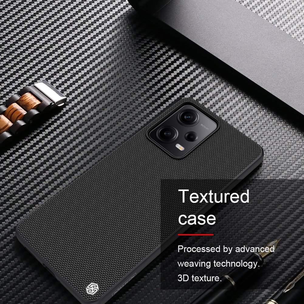 Xiaomi Redmi Note 12 Pro 5G / Poco X5 Pro 5G Nillkin textured hátlap tok (Fekete) 2