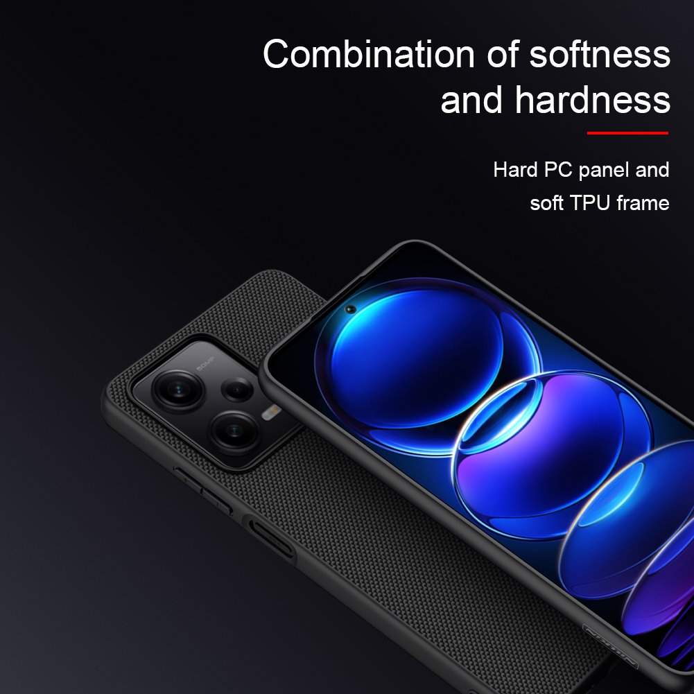 Xiaomi Redmi Note 12 Pro 5G / Poco X5 Pro 5G Nillkin textured hátlap tok (Fekete) 3