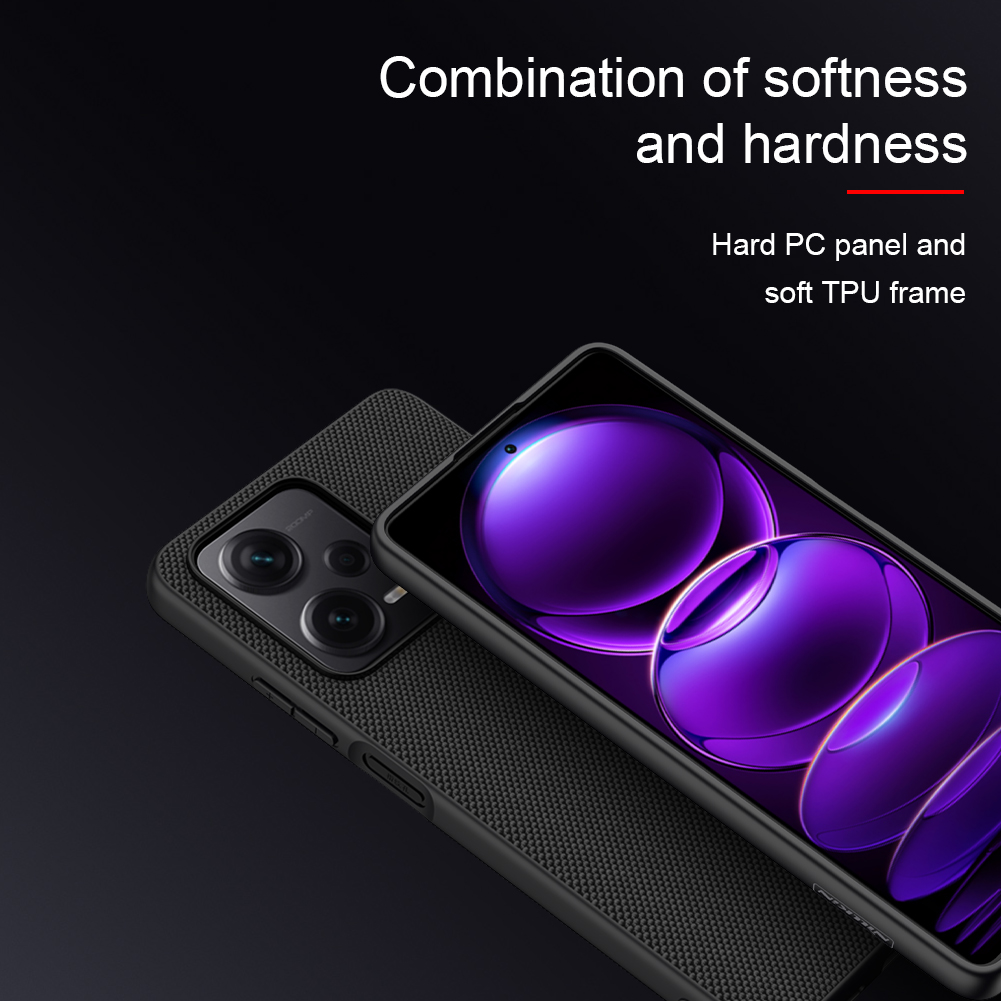 Xiaomi Redmi Note 12 Pro Plus 5G Nillkin textured hátlap tok (Fekete) 3