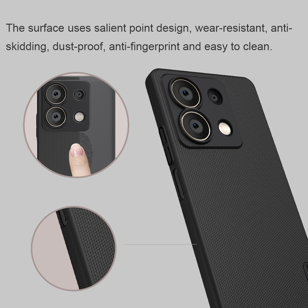 Xiaomi Redmi Note 13 5G Nillkin Super frosted strapabíró hátlap tok fekete