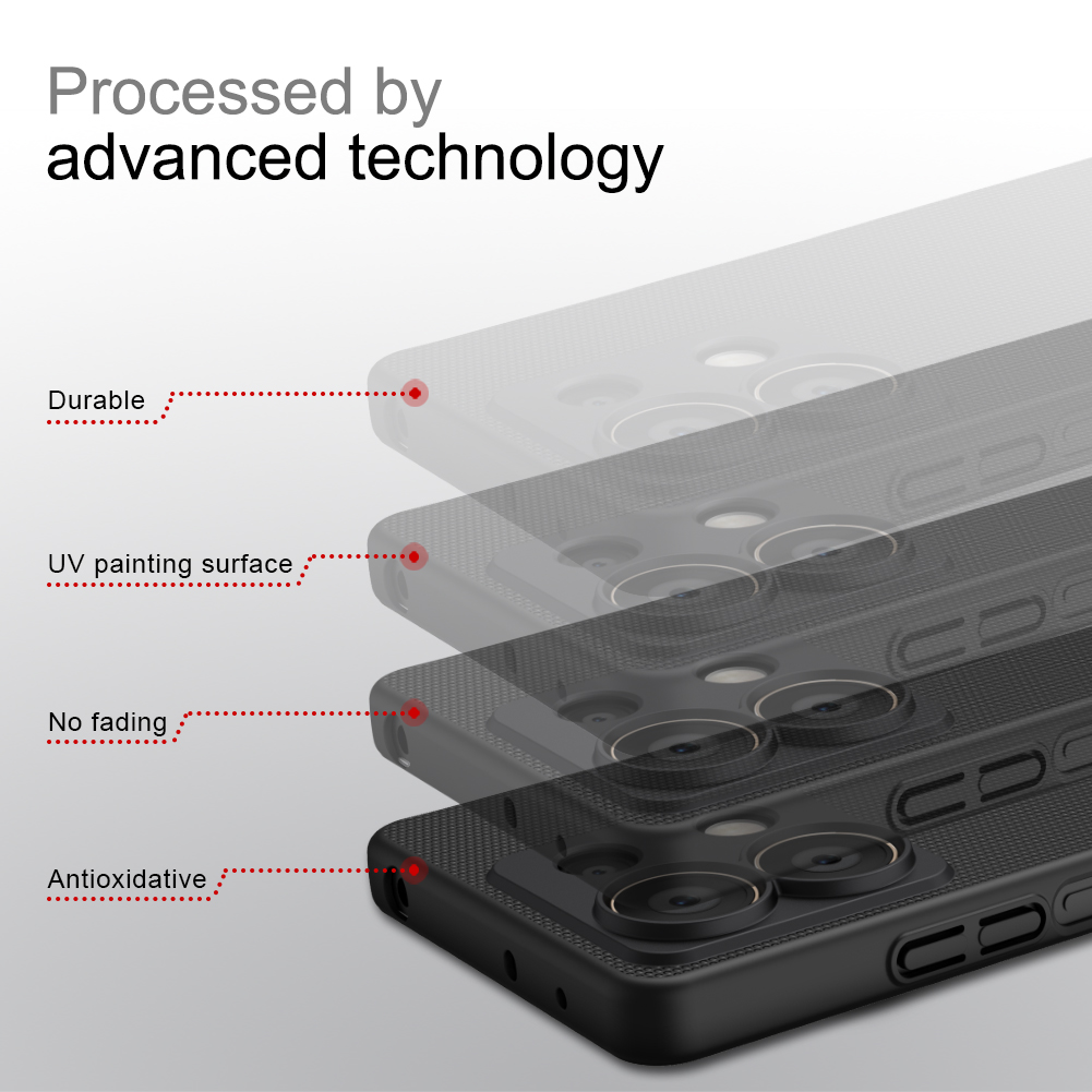 Xiaomi Redmi Note 13 5G Nillkin Super frosted strapabíró hátlap tok fekete