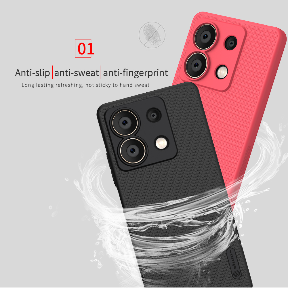 Xiaomi Redmi Note 13 5G Nillkin Super frosted strapabíró hátlap tok fekete