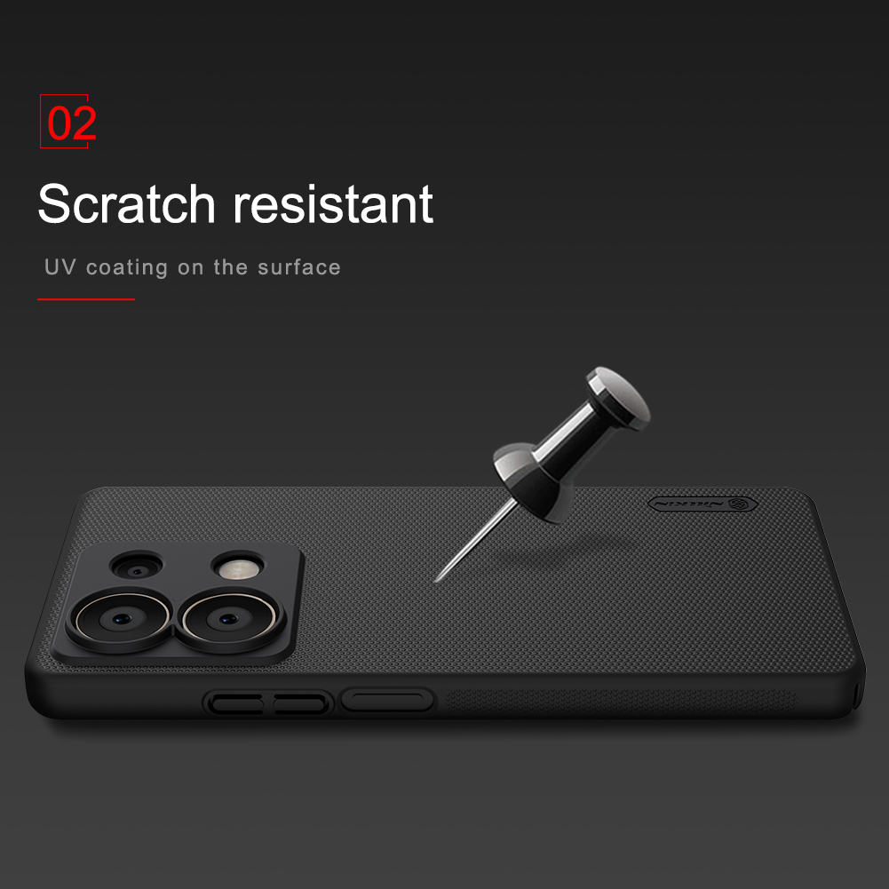 Xiaomi Redmi Note 13 5G Nillkin Super frosted strapabíró hátlap tok fekete
