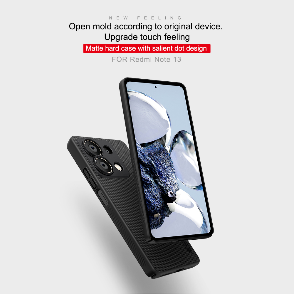 Xiaomi Redmi Note 13 5G Nillkin Super frosted strapabíró hátlap tok fekete