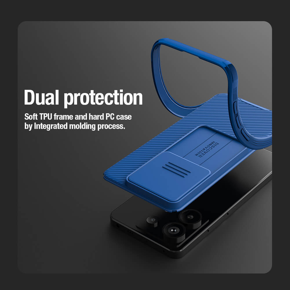 Xiaomi Redmi Note 13 Pro 5G Nillkin camshield pro kameravédős hátlap tok (Kék) 3