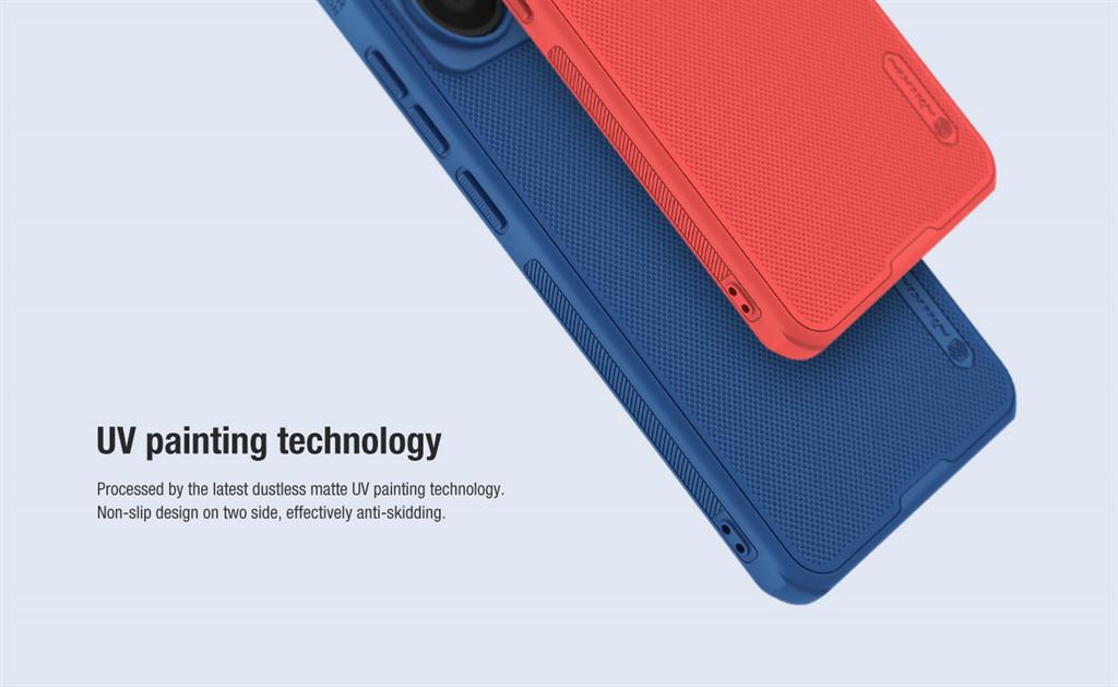 Xiaomi Redmi Note 13 Pro 5G Nillkin Super frosted shield pro strapabíró hátlap tok (Piros)