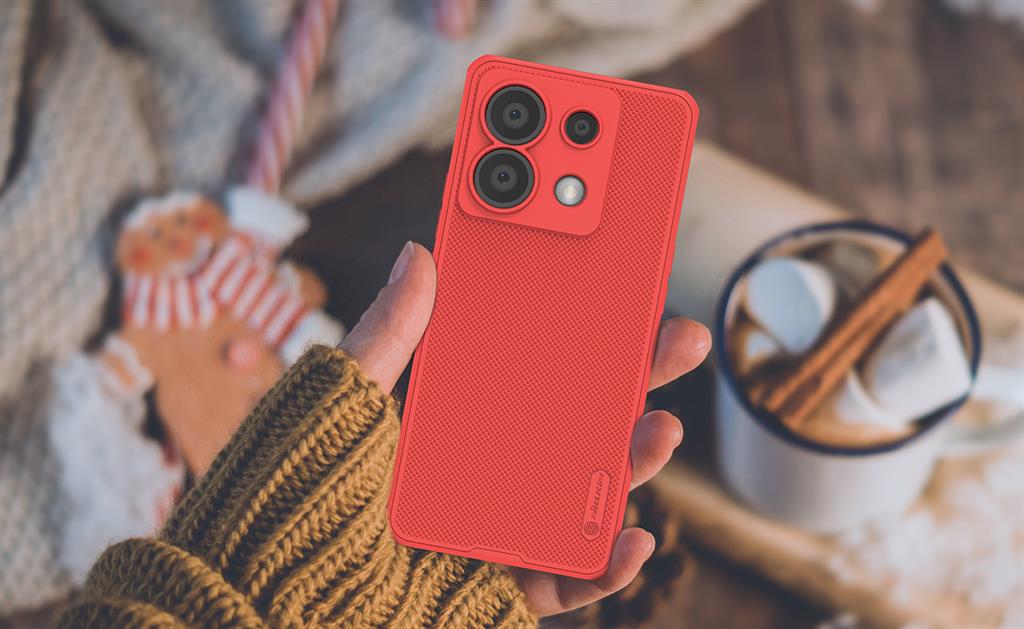 Xiaomi Redmi Note 13 Pro 5G Nillkin Super frosted shield pro strapabíró hátlap tok (Piros)