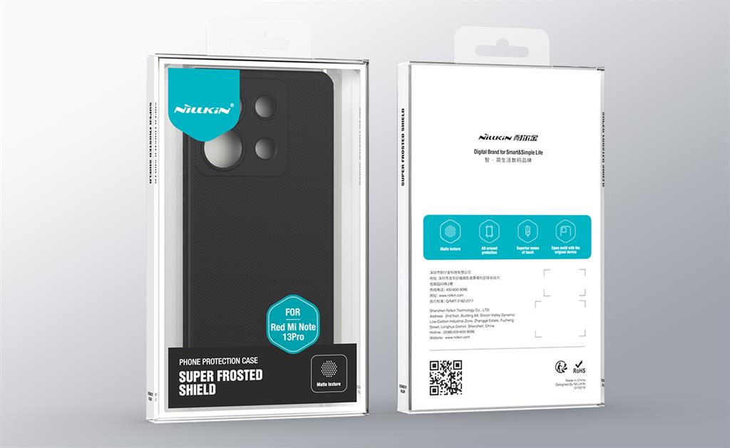 Xiaomi Redmi Note 13 Pro 5G Nillkin Super frosted shield pro strapabíró hátlap tok (Piros)