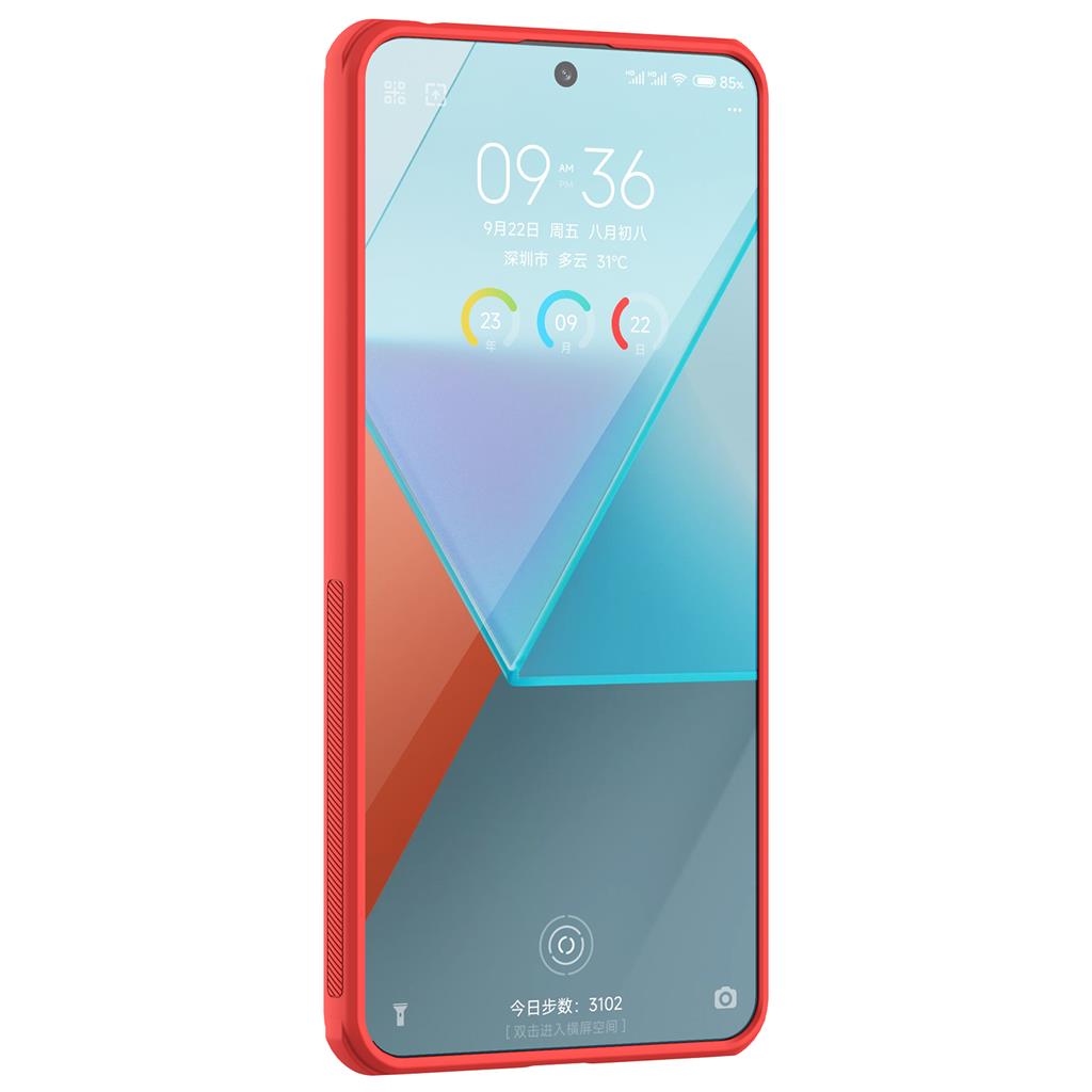 Xiaomi Redmi Note 13 Pro 5G Nillkin Super frosted shield pro strapabíró hátlap tok (Piros)