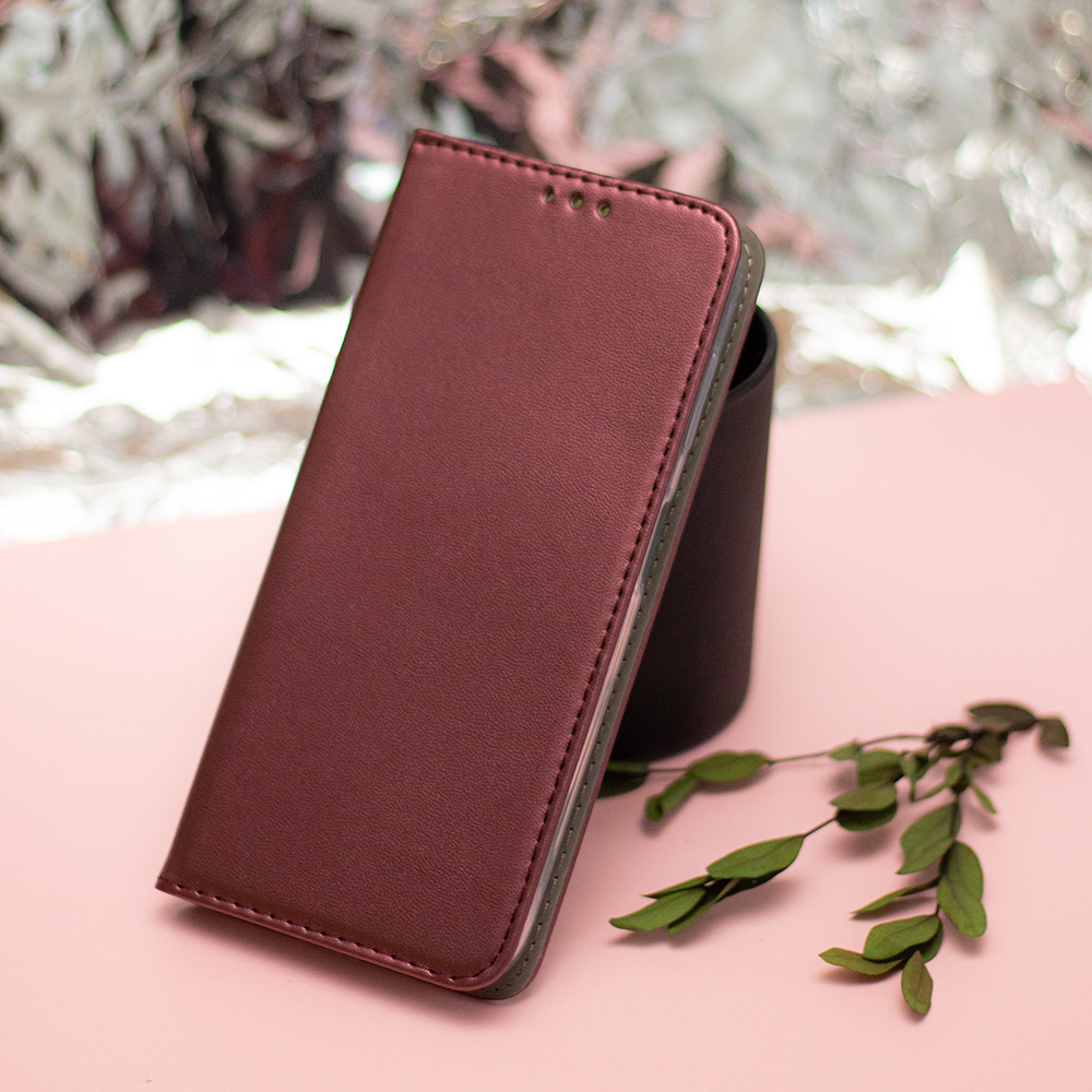 Xiaomi Redmi Note 13 Pro 5G smart magnetic mágneses notesz tok (Bordó)