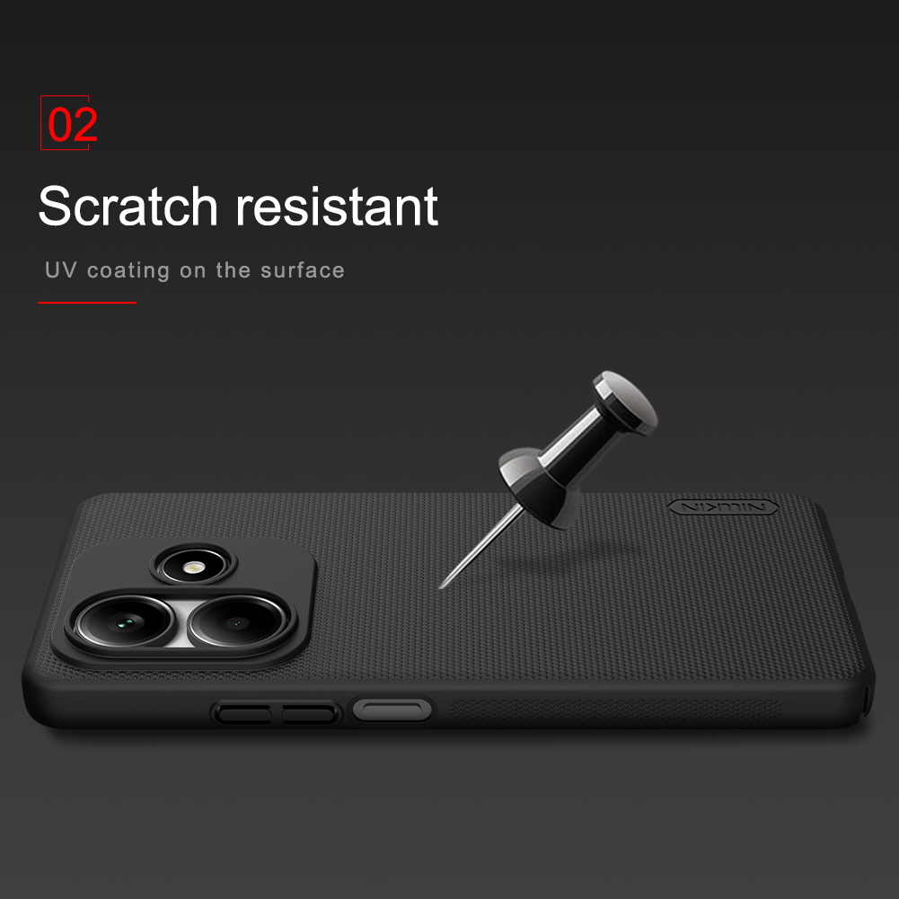 Xiaomi Redmi Note 14 4G Nillkin Super frosted strapabíró hátlap tok (Fekete)